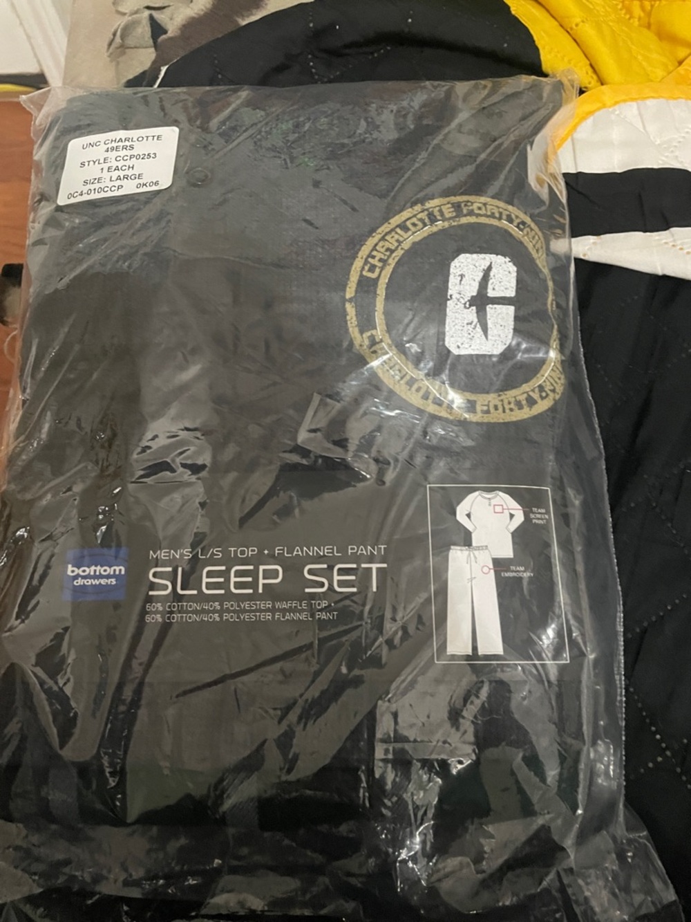 Women's Black Sleep Set - Long Sleeve Top & Flannel Pant